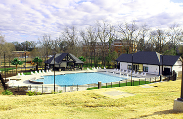 pool and pavilion